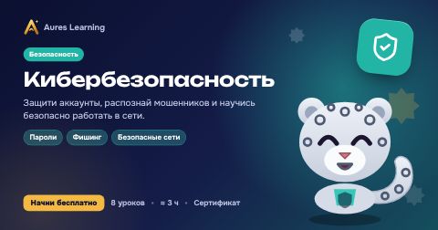 Обложка курса «Кибербезопасность» — онлайн-курс Aures Learning